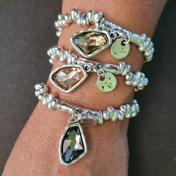 STALAGMITA • Bohemian Bracelet with Swarovski Rose Crystal - Picture 9 of 10